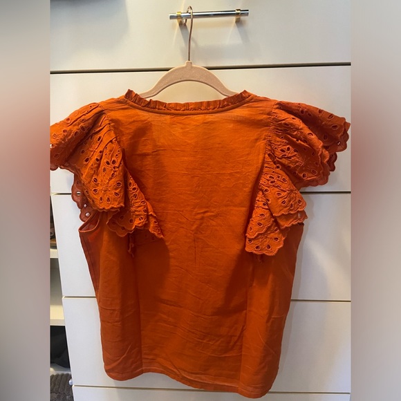 NWT Mango cute eyelet top button down cotton blouse - Picture 7 of 8